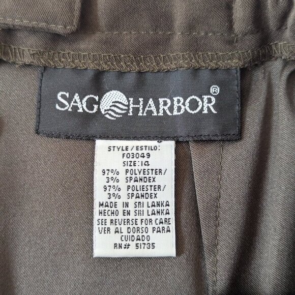 Sag Harbor sueded microfiber olive forest green maxi pencil skirt EUC 14 - Picture 8 of 9